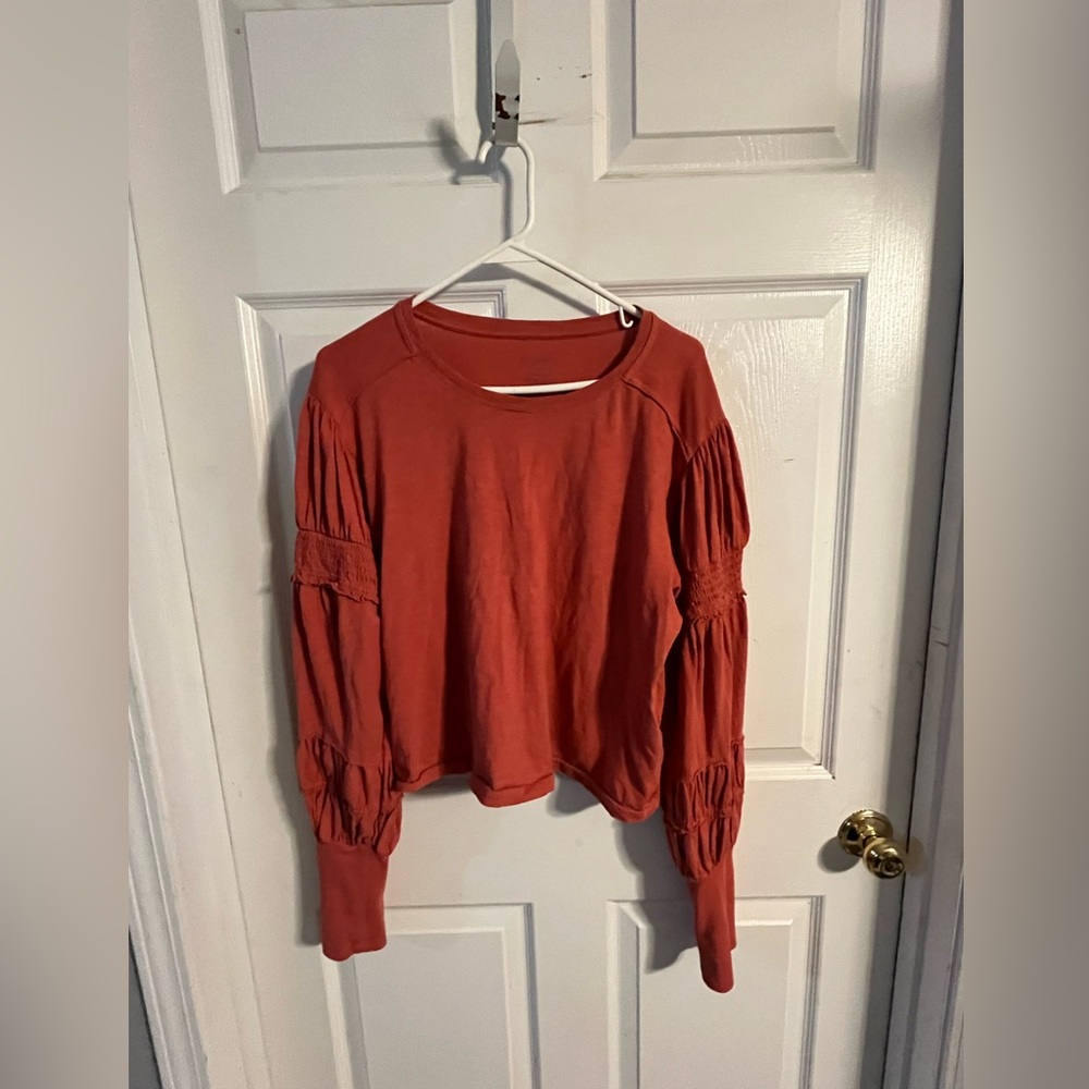 Pilcro Rust Long Sleeve Blouse